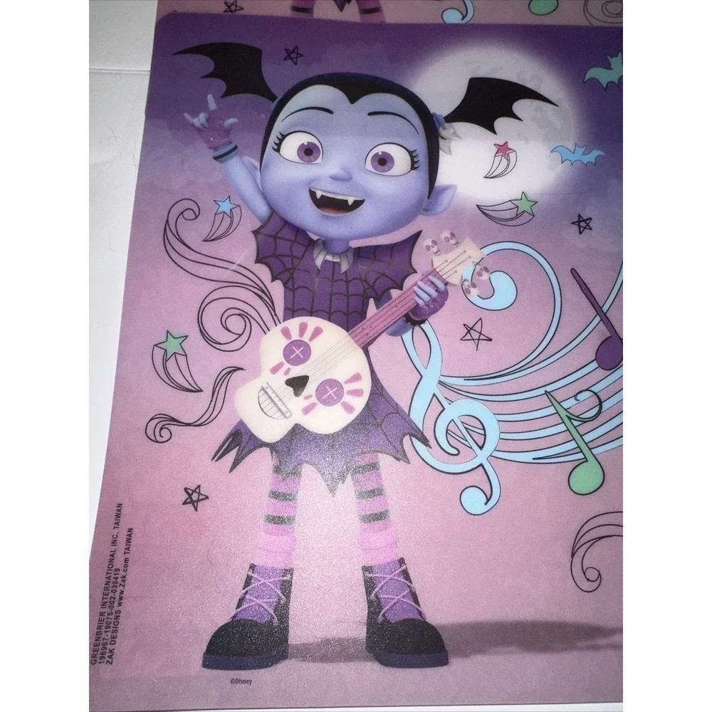 Disney Vampirina Zak Designs Plastic Placemats Set 2 Purple Ghoul Girls BPA Free